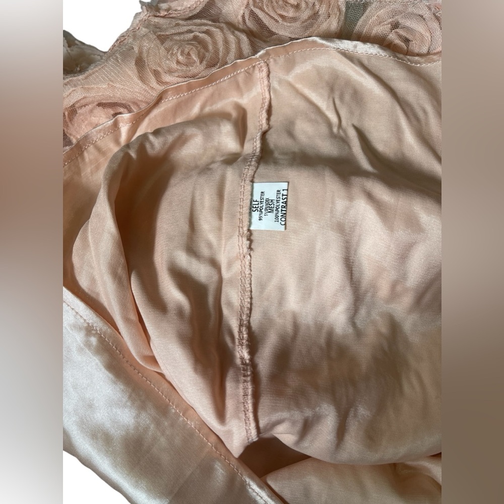 A Drea dress size small beautiful blush pink fit-n-flare sheer back mini dress‎ - Picture 9 of 10